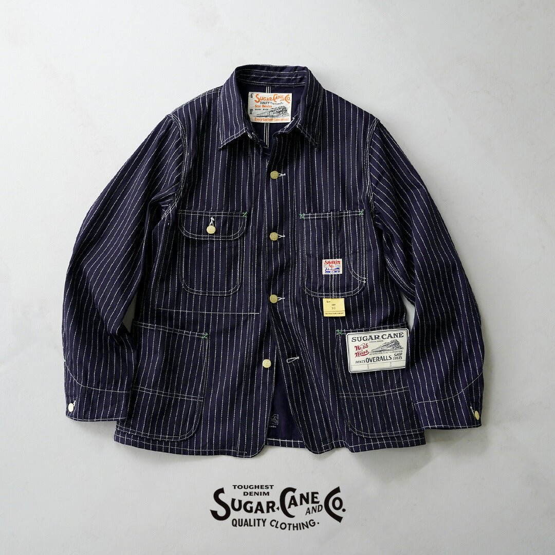 CAÑA DE AZÚCAR / Abrigo de trabajo Wabash Stripe de 9 oz