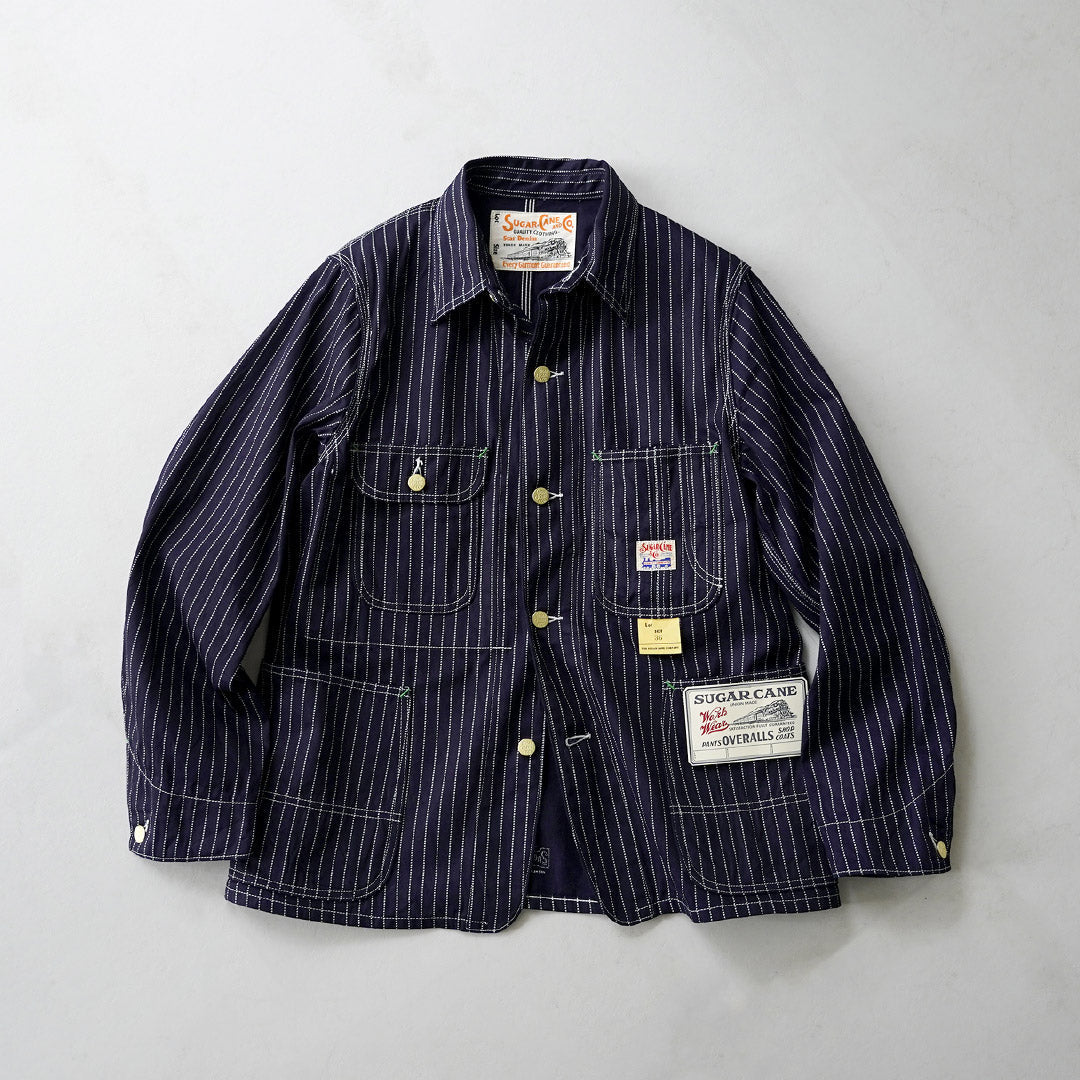CAÑA DE AZÚCAR / Abrigo de trabajo Wabash Stripe de 9 oz