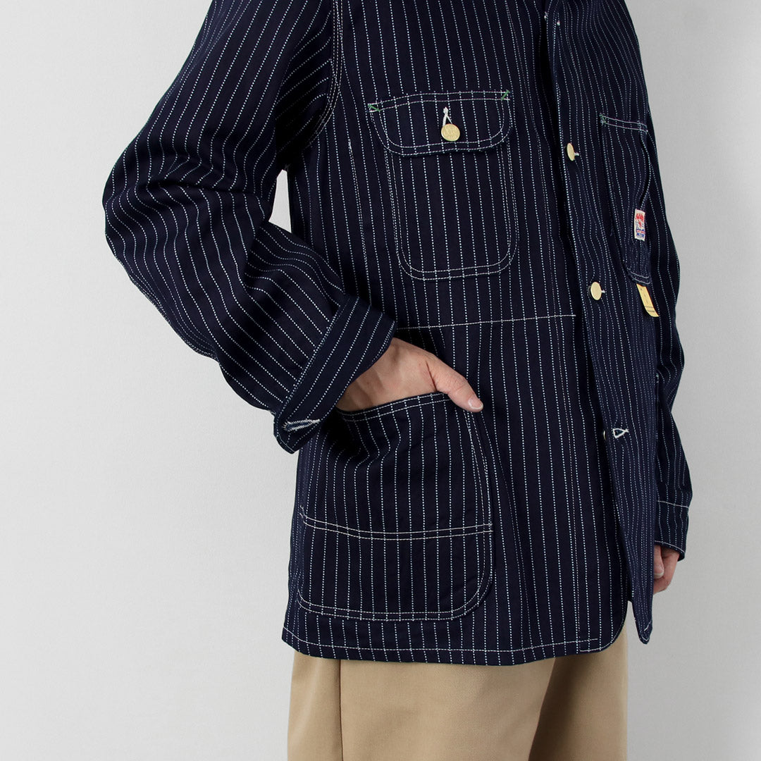 CAÑA DE AZÚCAR / Abrigo de trabajo Wabash Stripe de 9 oz