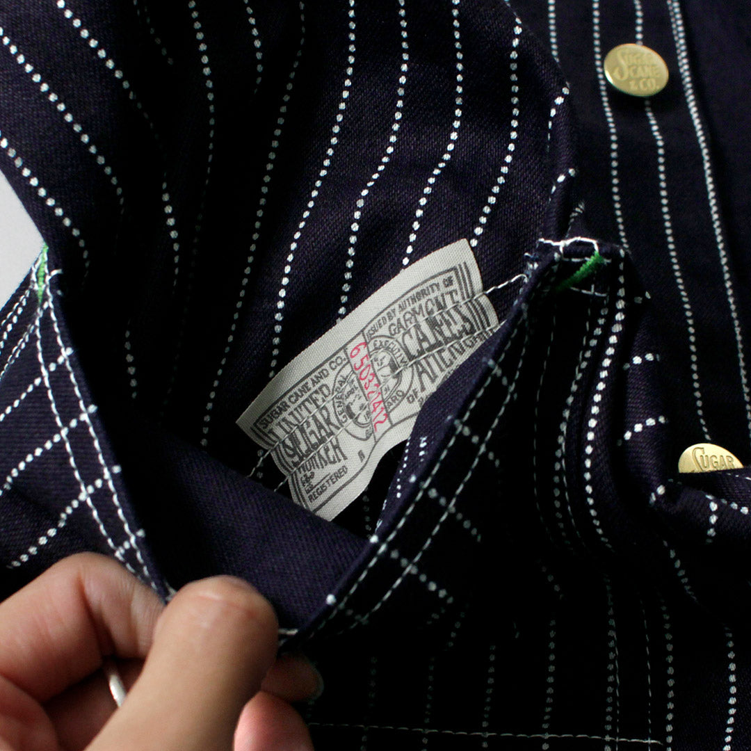 CAÑA DE AZÚCAR / Abrigo de trabajo Wabash Stripe de 9 oz