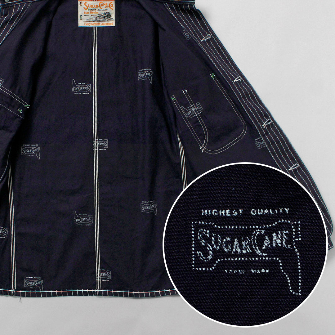 CAÑA DE AZÚCAR / Abrigo de trabajo Wabash Stripe de 9 oz