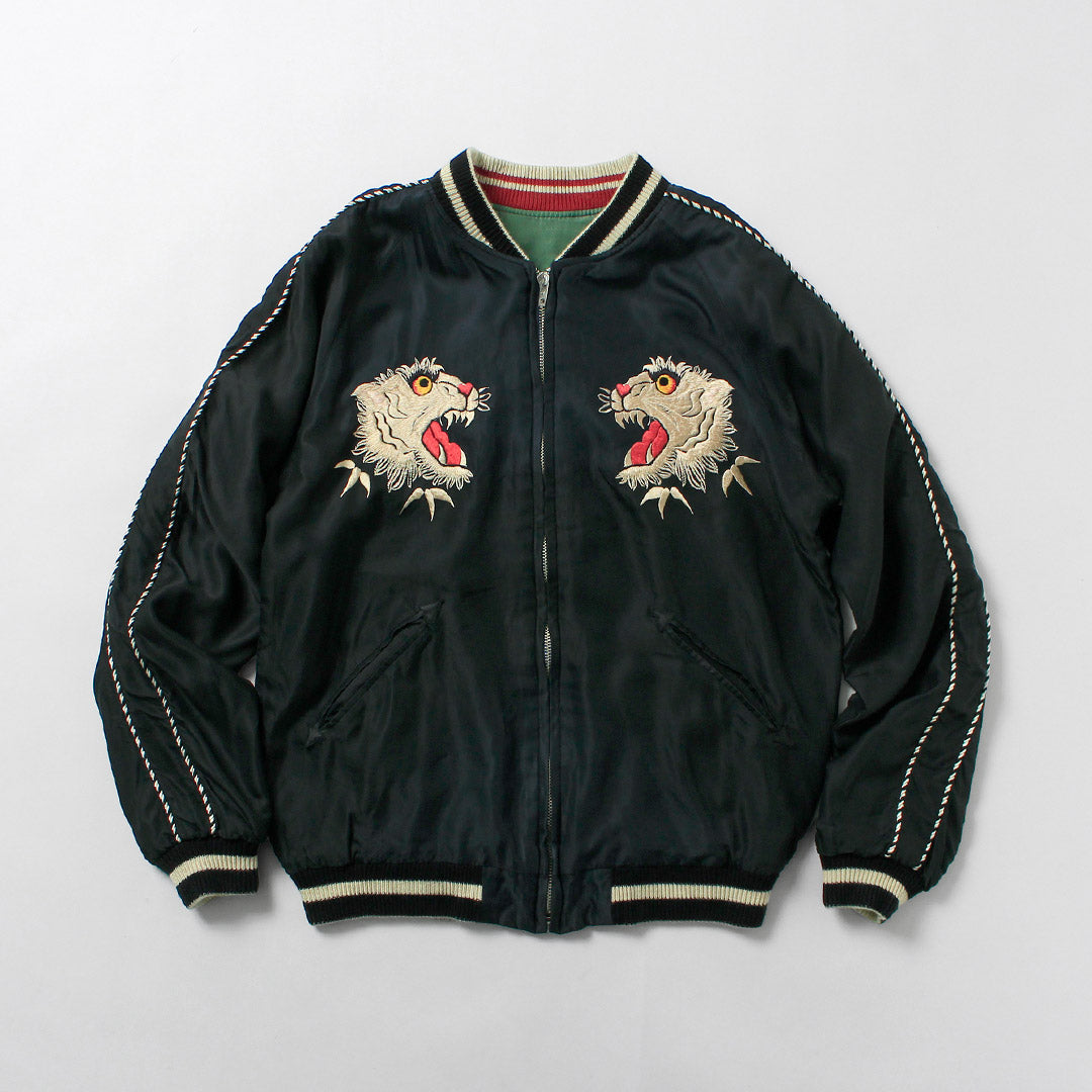 TAILOR TOYO / Tiger Head Hot Rod Acetate Souvenir Jacket Aging Model