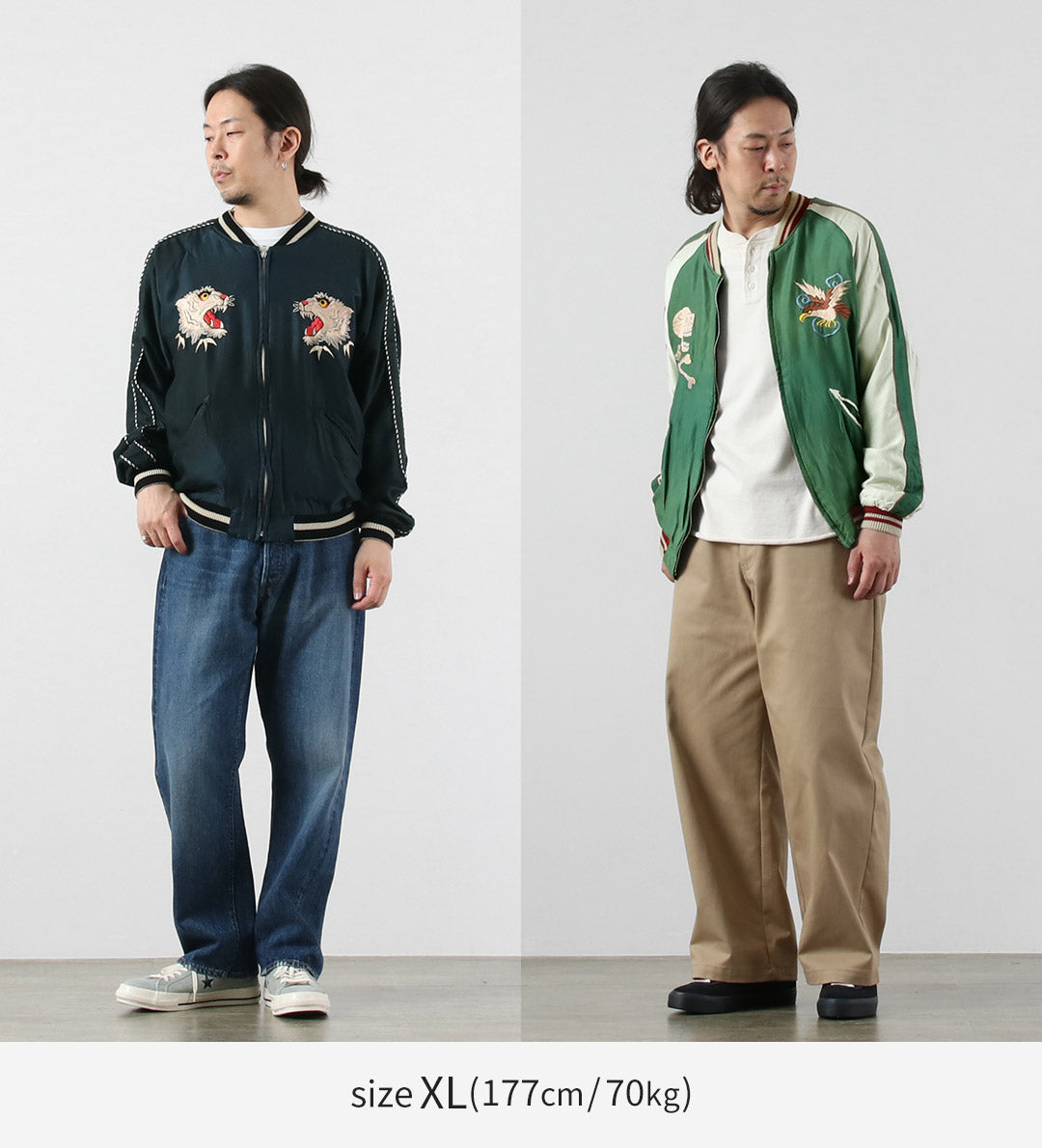 TAILOR TOYO / Tiger Head Hot Rod Acetate Souvenir Jacket Aging Model