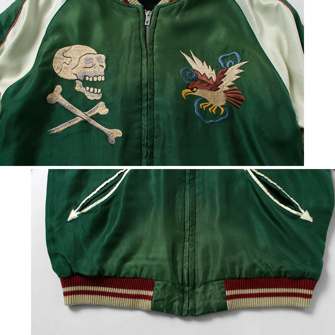 TAILOR TOYO / Tiger Head Hot Rod Acetate Souvenir Jacket Aging Model
