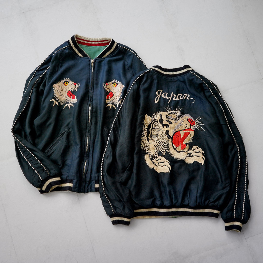 TAILOR TOYO / Tiger Head Hot Rod Acetate Souvenir Jacket Aging Model