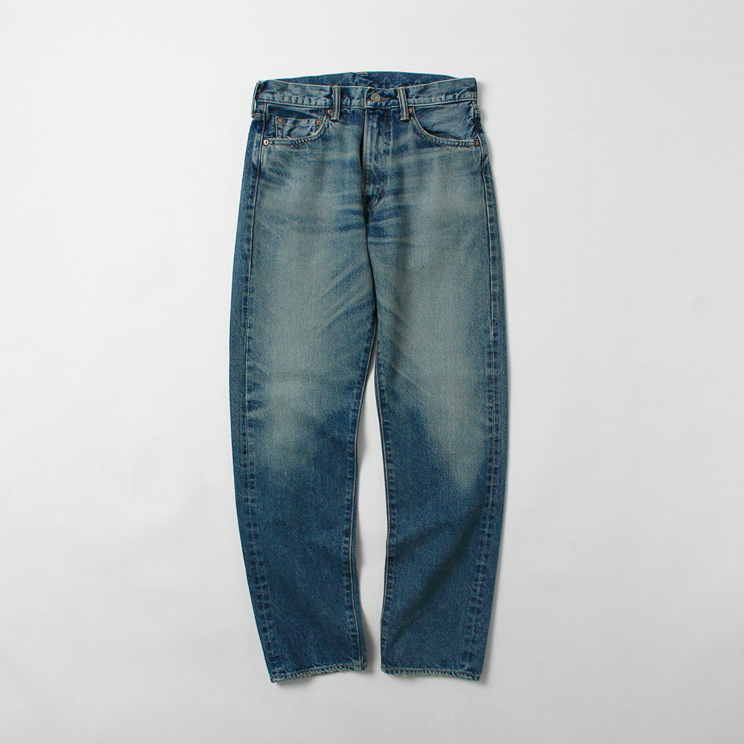 COTTON RESEARCH CLUB / 독점 14.75oz 셀비지 데님 진, 워시드 마감 팬츠