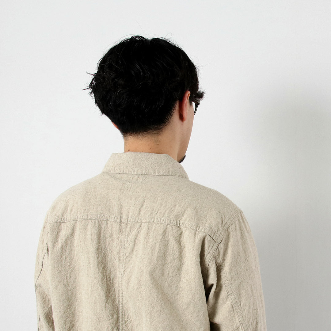 SEUVAS / Linen Cotton Trucker Jacket
