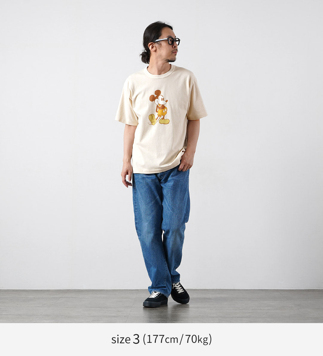 UNDYED / JACKSON MATISSE Collaboration Mickey Mouse T-Shirt