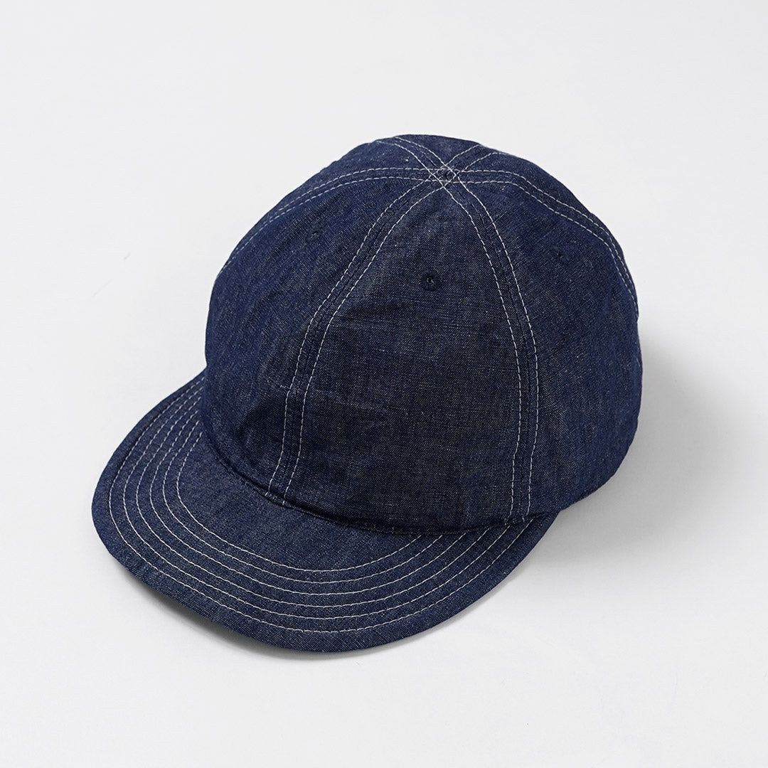 HIGHER / Casquette exclusive en chambray en coton et lin
