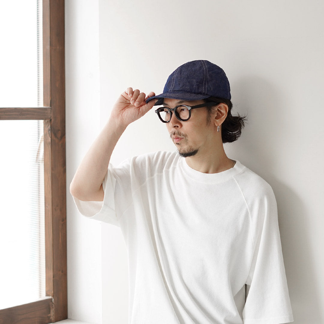 HIGHER / Casquette exclusive en chambray en coton et lin