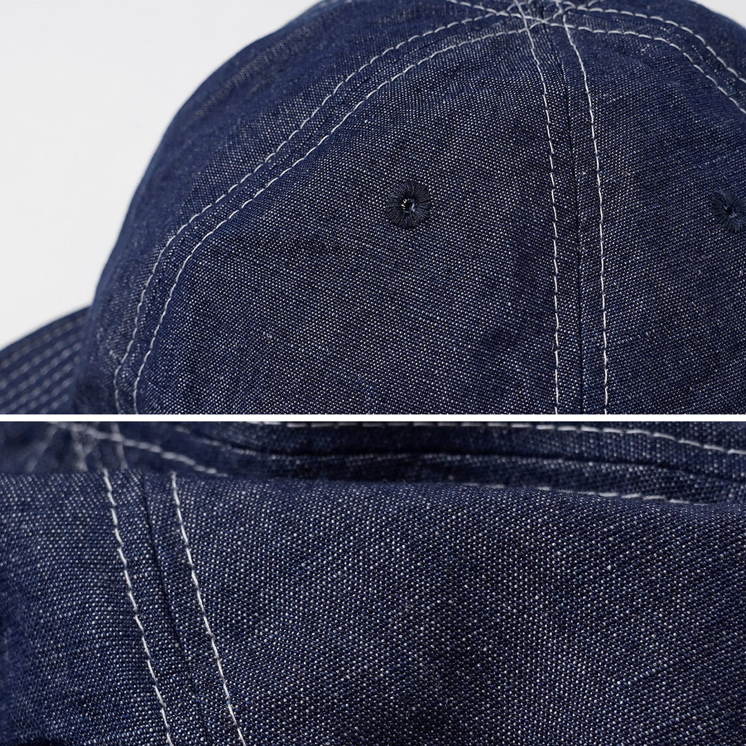HIGHER / Casquette exclusive en chambray en coton et lin