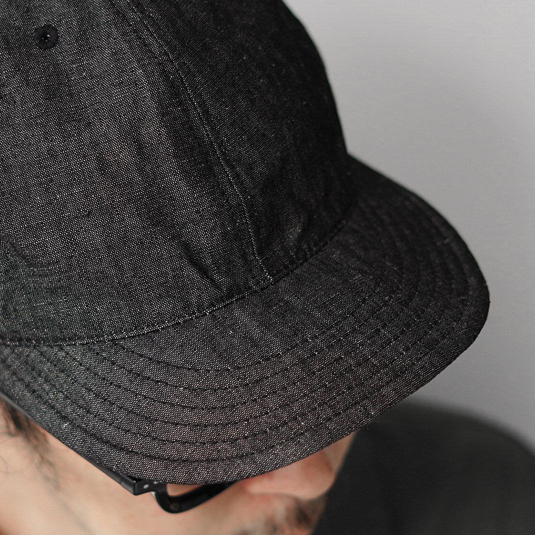 HIGHER / Casquette exclusive en chambray en coton et lin
