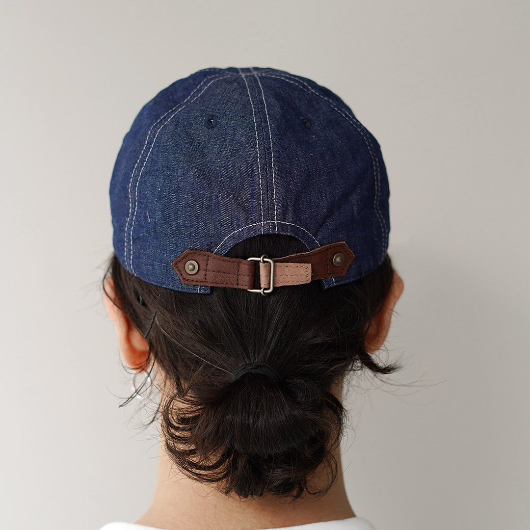 HIGHER / Casquette exclusive en chambray en coton et lin