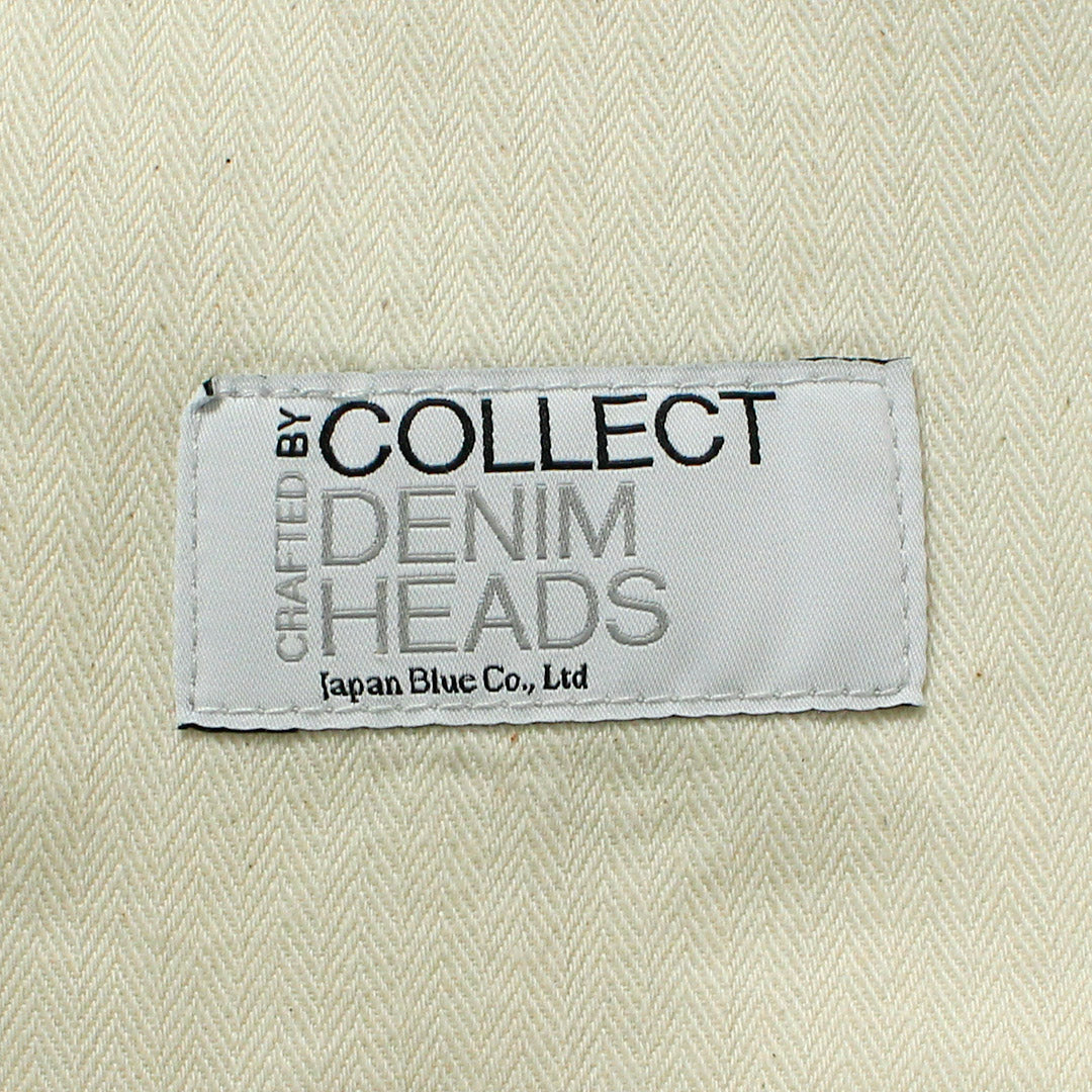 Tela azul / Pantalón vintage cónico ancho en espiga