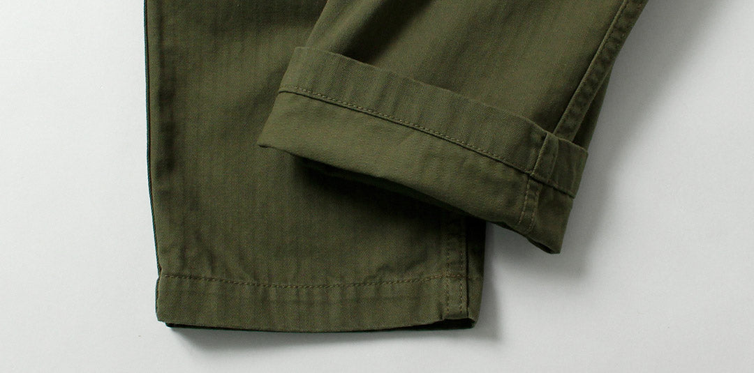 Tela azul / Pantalón vintage cónico ancho en espiga