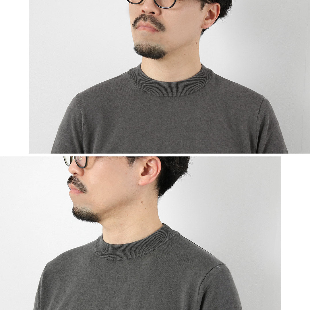 HARROWE HARROWE / T-shirt légèrement col montant en coton glacé 14G
