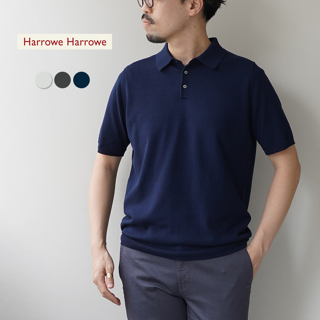 HARROWE HARROWE / 14G Ice Cotton Stand-Collar Polo Shirt