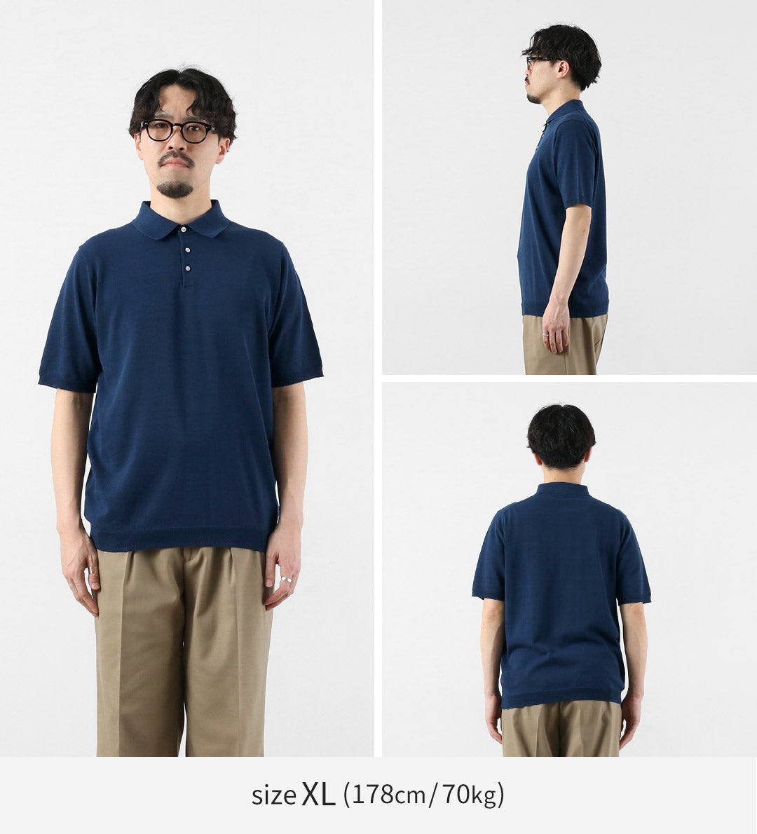HARROWE HARROWE / 14G Ice Cotton Stand-Collar Polo Shirt