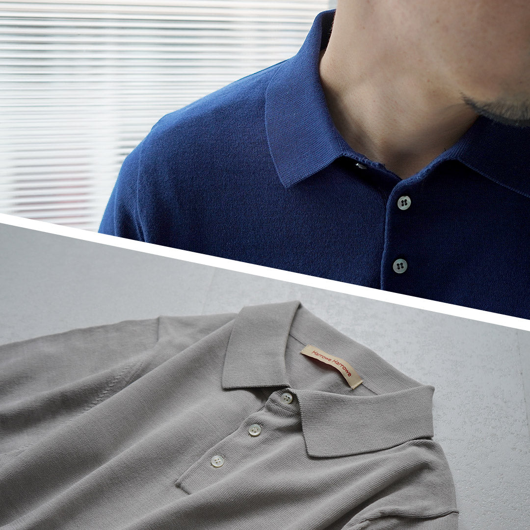 HARROWE HARROWE / 14G Ice Cotton Stand-Collar Polo Shirt