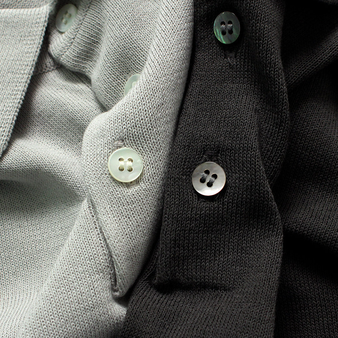 HARROWE HARROWE / 14G Ice Cotton Stand-Collar Polo Shirt