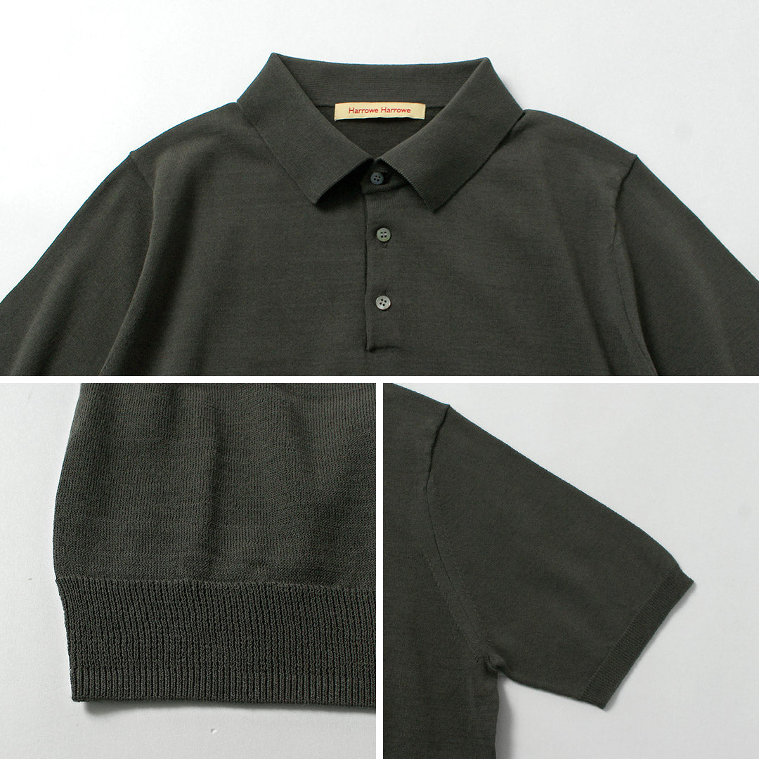 HARROWE HARROWE / 14G Ice Cotton Stand-Collar Polo Shirt