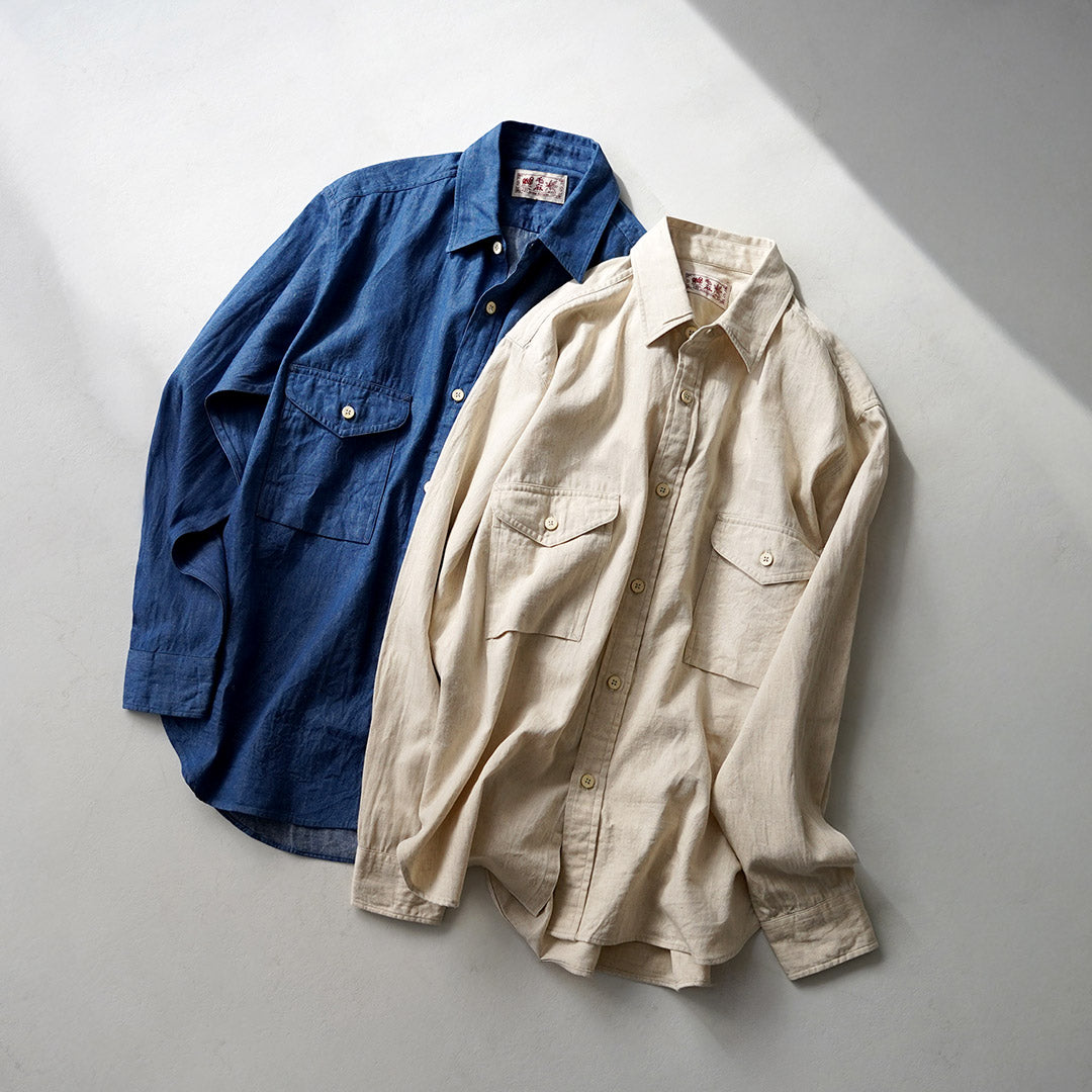 KEMA DESIGNS / Camisa campesina de lino y algodón
