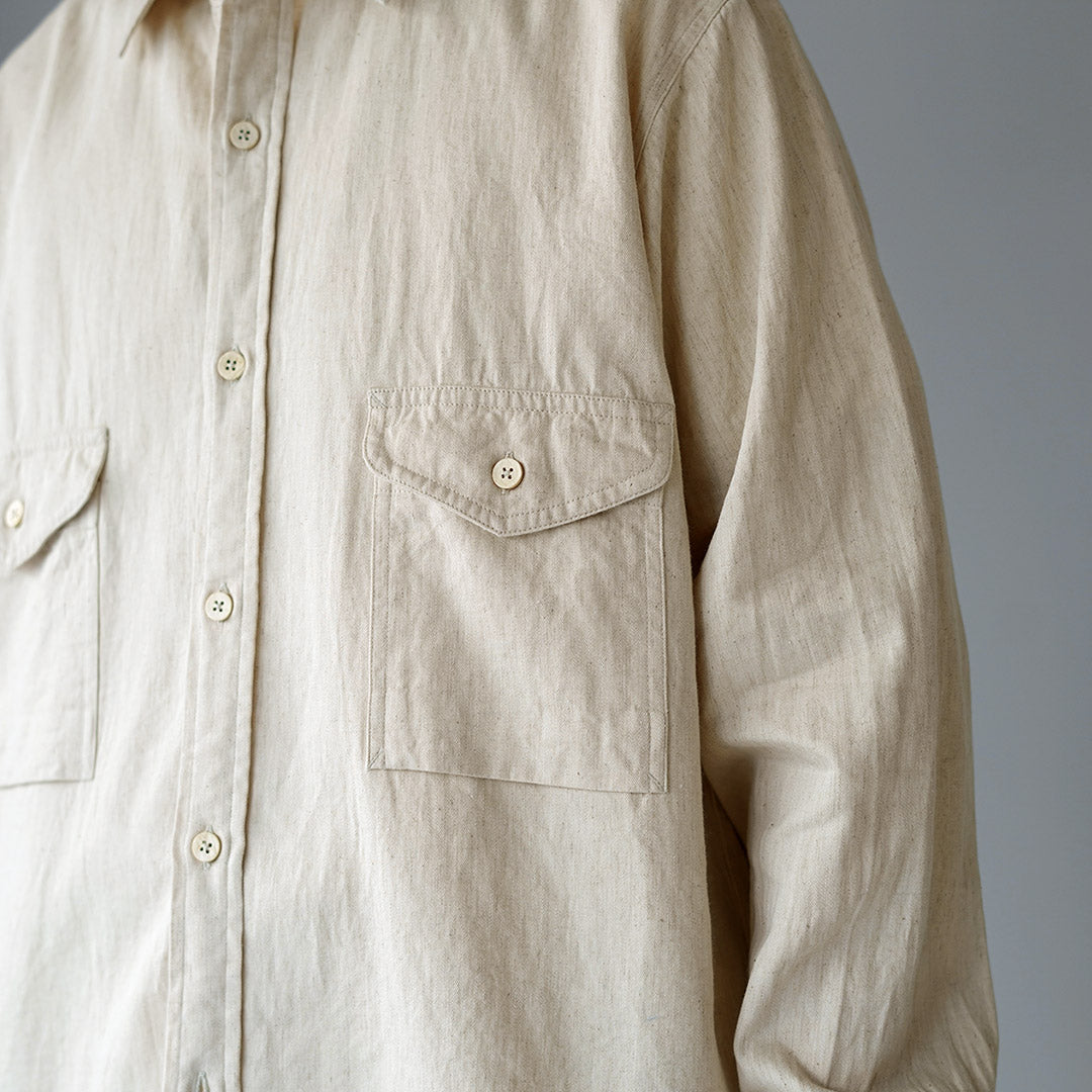 KEMA DESIGNS / Camisa campesina de lino y algodón
