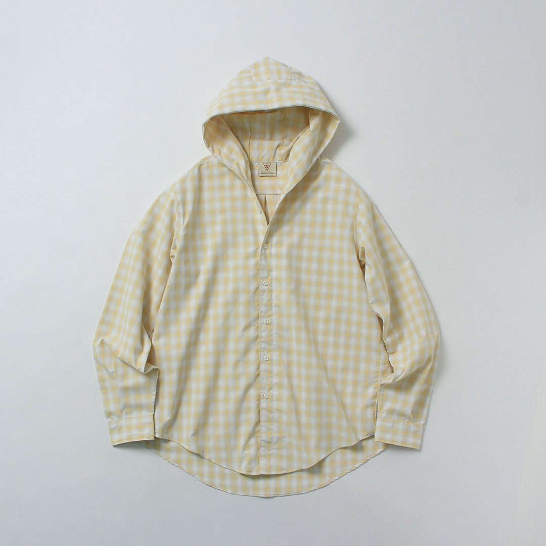 RAG / 옴브레 체크 후드 셔츠 UV 컷