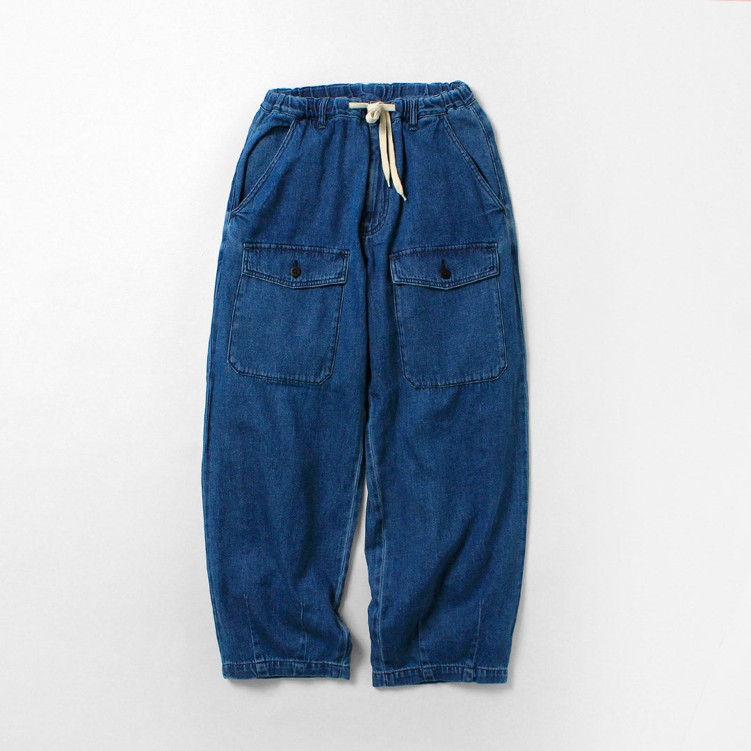 GOHEMP / Exclusivos pantalones cargo modificados con bolsillo frontal de cáñamo y algodón de 9 oz GOHEMP × KEMA DESIGNS