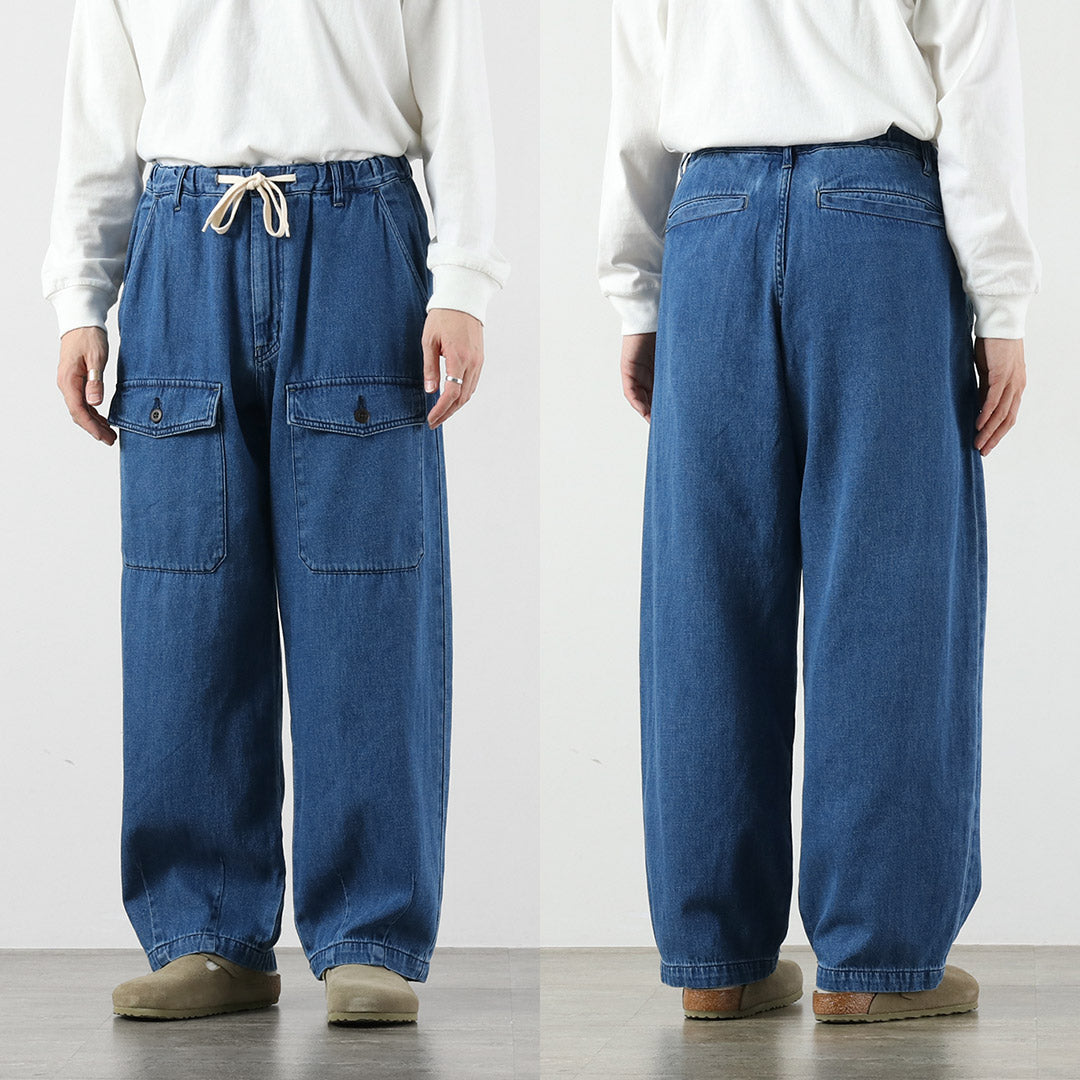 GOHEMP / Exclusivos pantalones cargo modificados con bolsillo frontal de cáñamo y algodón de 9 oz GOHEMP × KEMA DESIGNS
