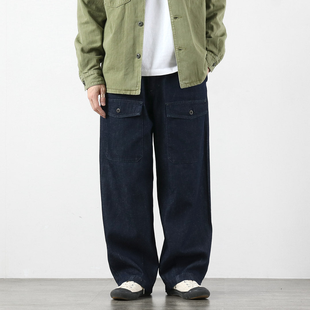 GOHEMP / Exclusivos pantalones cargo modificados con bolsillo frontal de cáñamo y algodón de 9 oz GOHEMP × KEMA DESIGNS