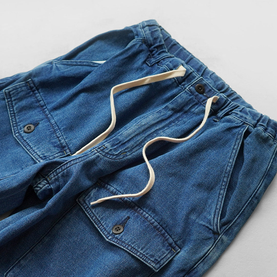 GOHEMP / Exclusivos pantalones cargo modificados con bolsillo frontal de cáñamo y algodón de 9 oz GOHEMP × KEMA DESIGNS