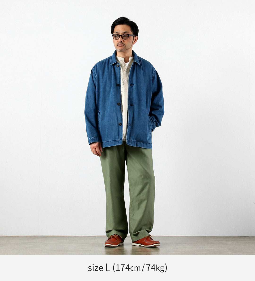 GOHEMP / 9oz Cotton Hemp Denim Overshirt-Coat GOHEMP × KEMA DESIGNS