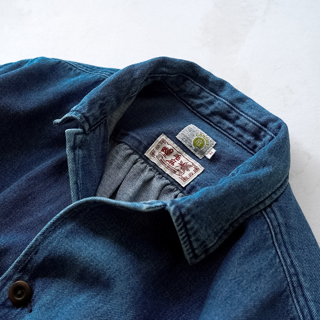 GOHEMP / 9oz Cotton Hemp Denim Overshirt-Coat GOHEMP × KEMA DESIGNS