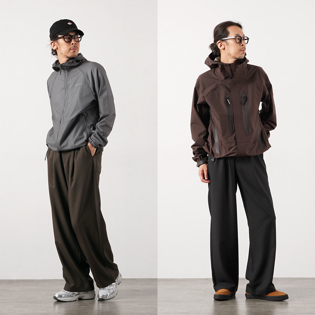 AND WANDER / PE Melange Twill Wide Easy Pants