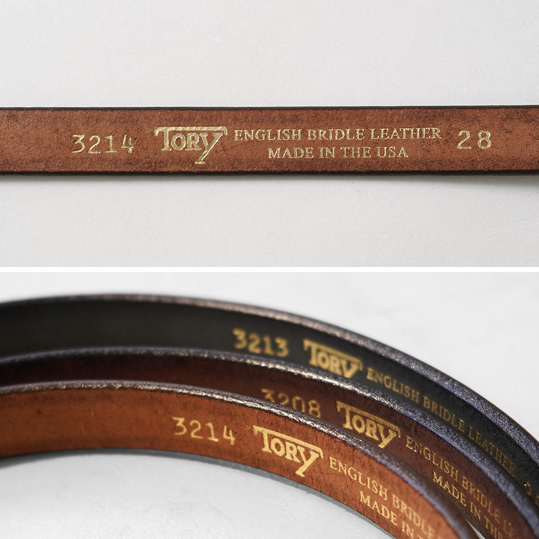 TORY LEATHER / Cinturón ancho liso con arrugas en piel