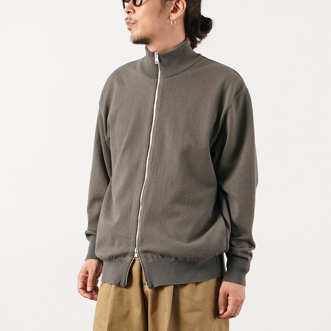 YONETOMI NEW BASIC / Wave Cotton Drivers Blouson en tricot