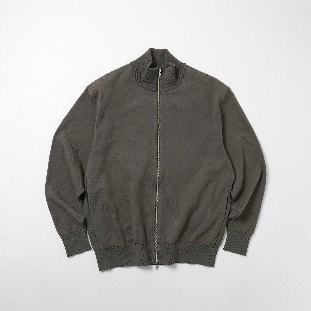 YONETOMI NEW BASIC / Wave Cotton Drivers Blouson en tricot