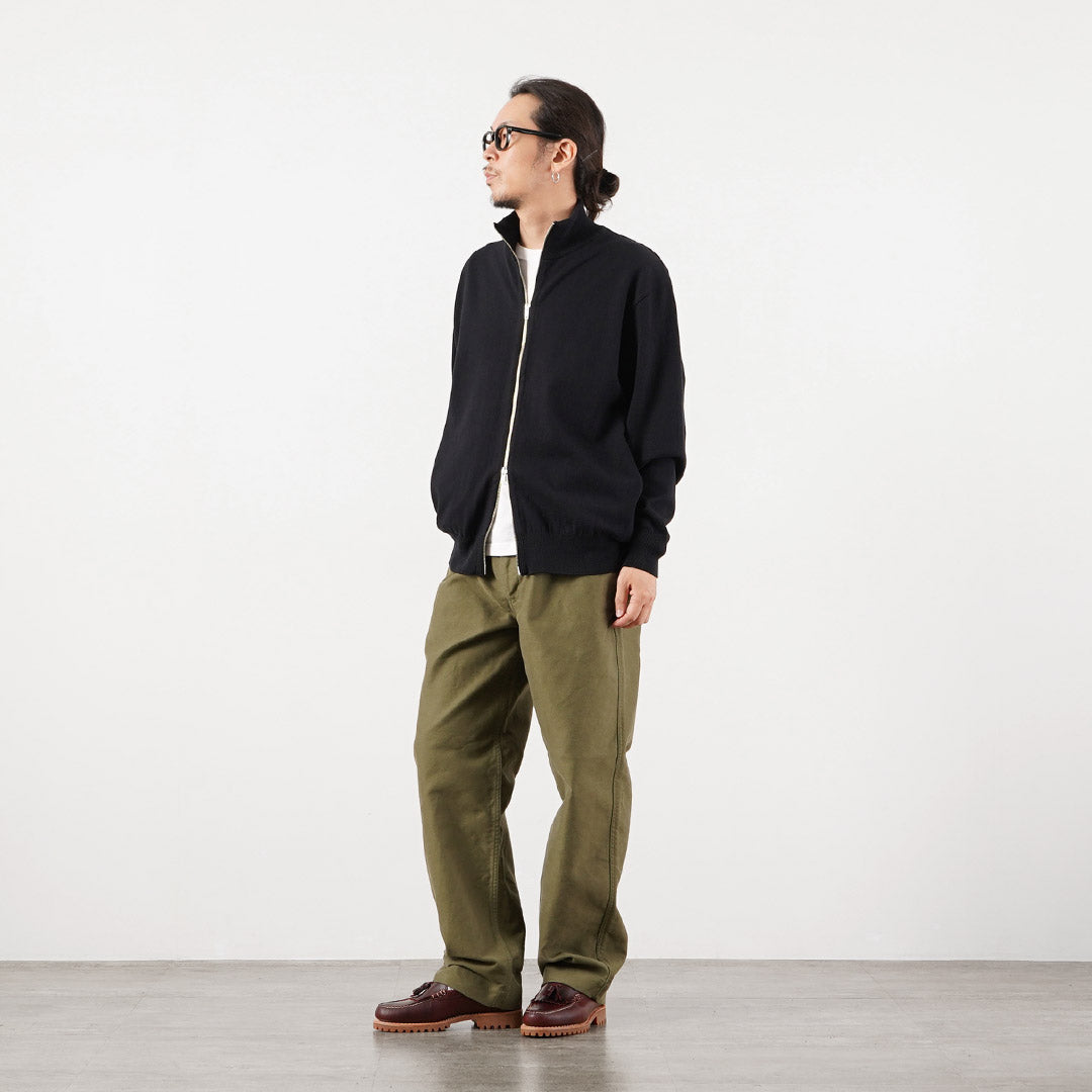 YONETOMI NEW BASIC / Wave Cotton Drivers Blouson en tricot
