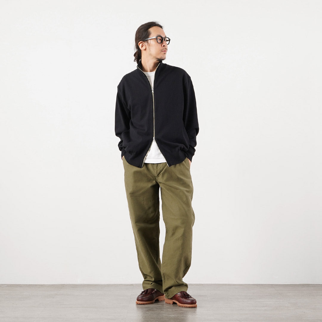 YONETOMI NEW BASIC / Wave Cotton Drivers Blouson en tricot