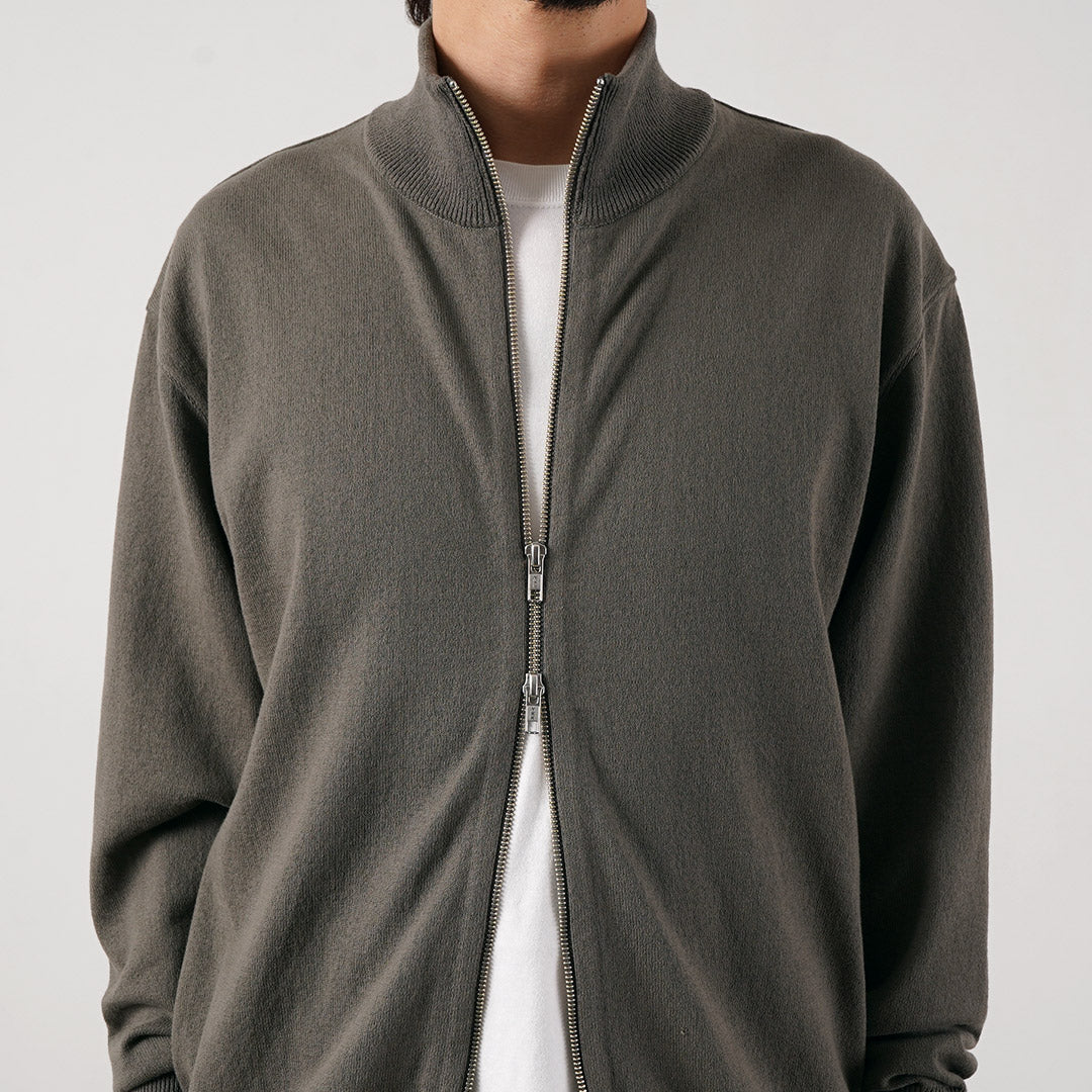 YONETOMI NEW BASIC / Wave Cotton Drivers Blouson en tricot