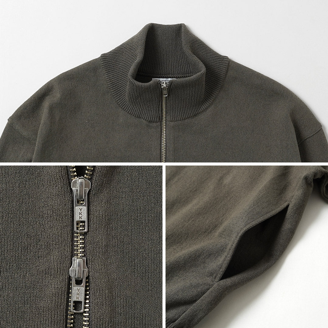 YONETOMI NEW BASIC / Wave Cotton Drivers Blouson en tricot