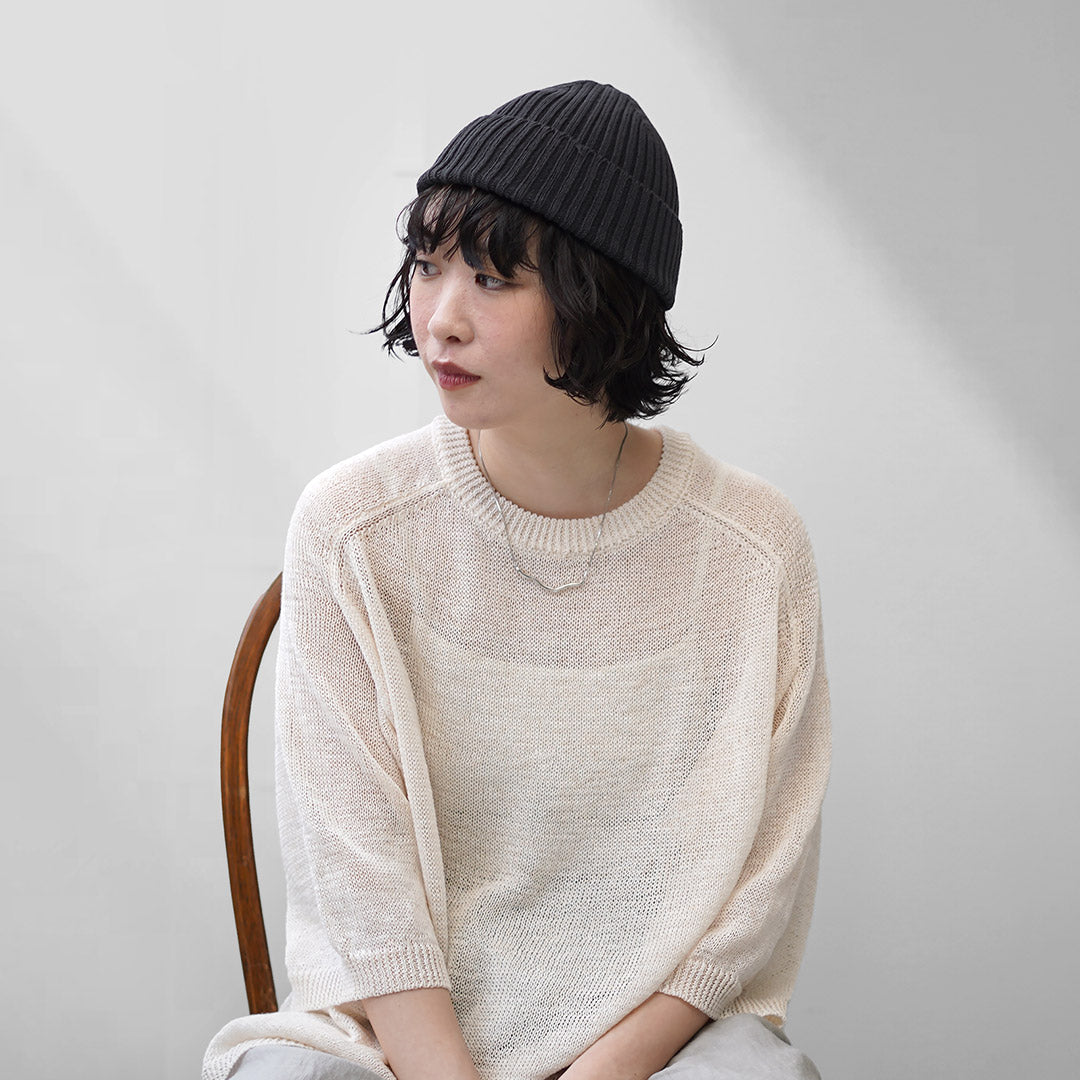 CHAUSSETTES DE QUALITÉ DECKA / Casquette exclusive Washi × Cotton Watch Cap Knit Cap