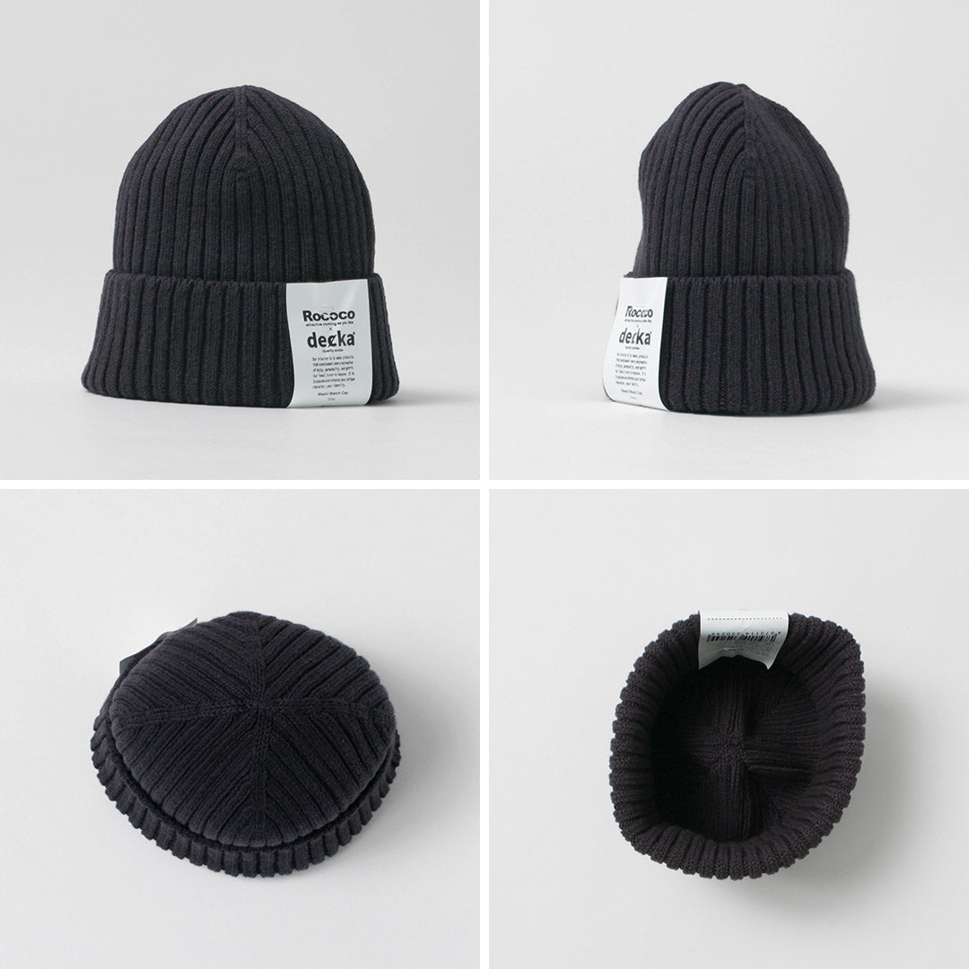 CHAUSSETTES DE QUALITÉ DECKA / Casquette exclusive Washi × Cotton Watch Cap Knit Cap