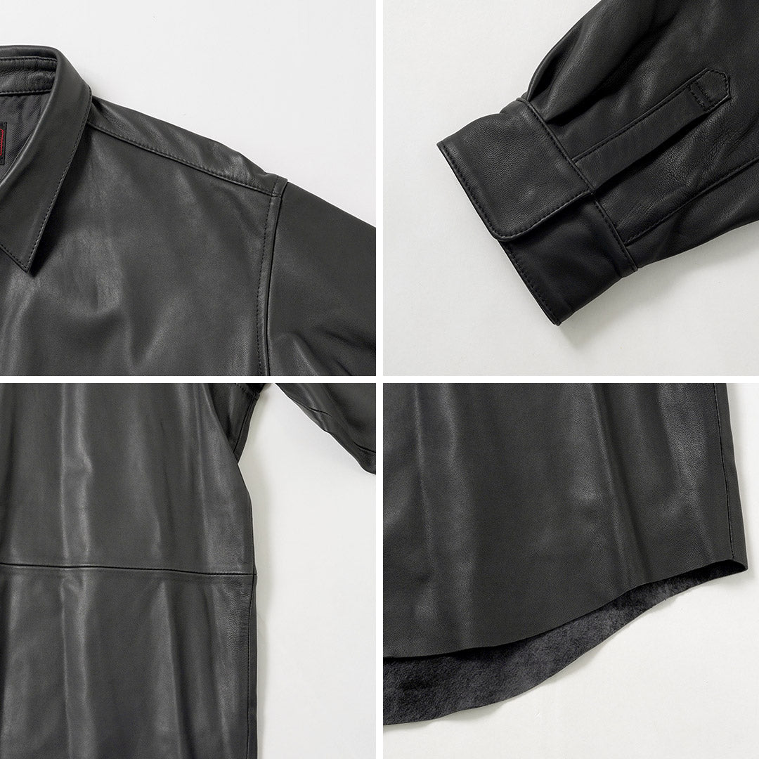 SUNNY SPORTS / Chaqueta camisera de cuero