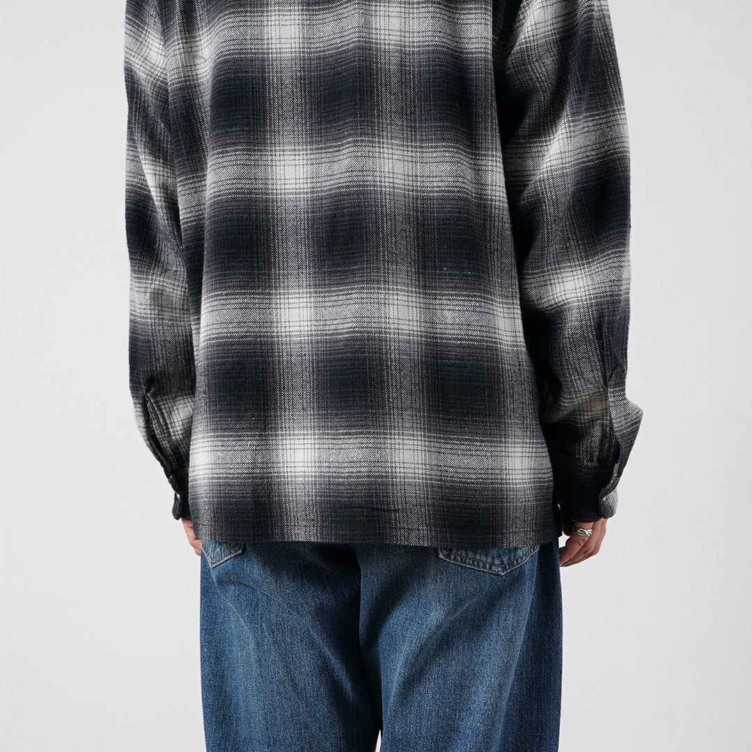 TOWNCRAFT / Flannel Check Loop Collar Long Sleeve Shirt