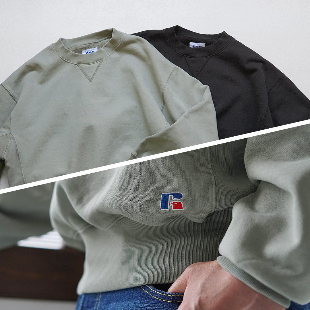 REMI RELIEF / Sudadera exclusiva de algodón con cuello redondo Russell Athletic Body Pro procesada SP