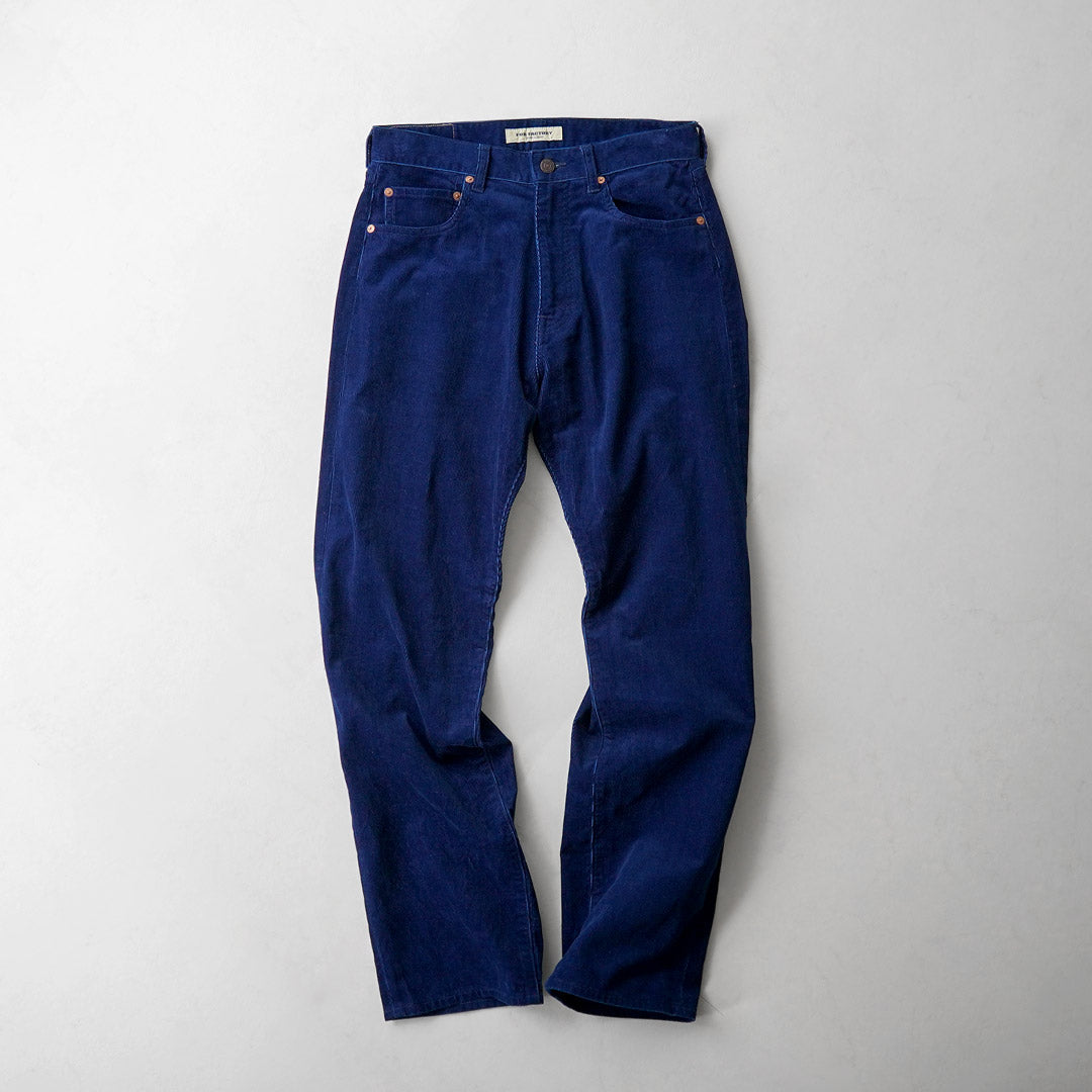 FOB FACTORY / F1154 Indigo Corduroy 5-Pocket Pants