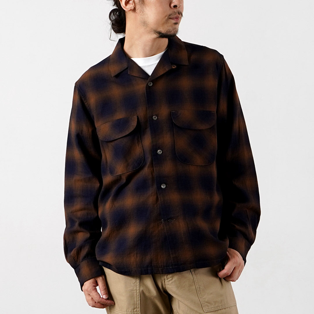 FOB FACTORY / F3519 Check Open-Collar Shirt