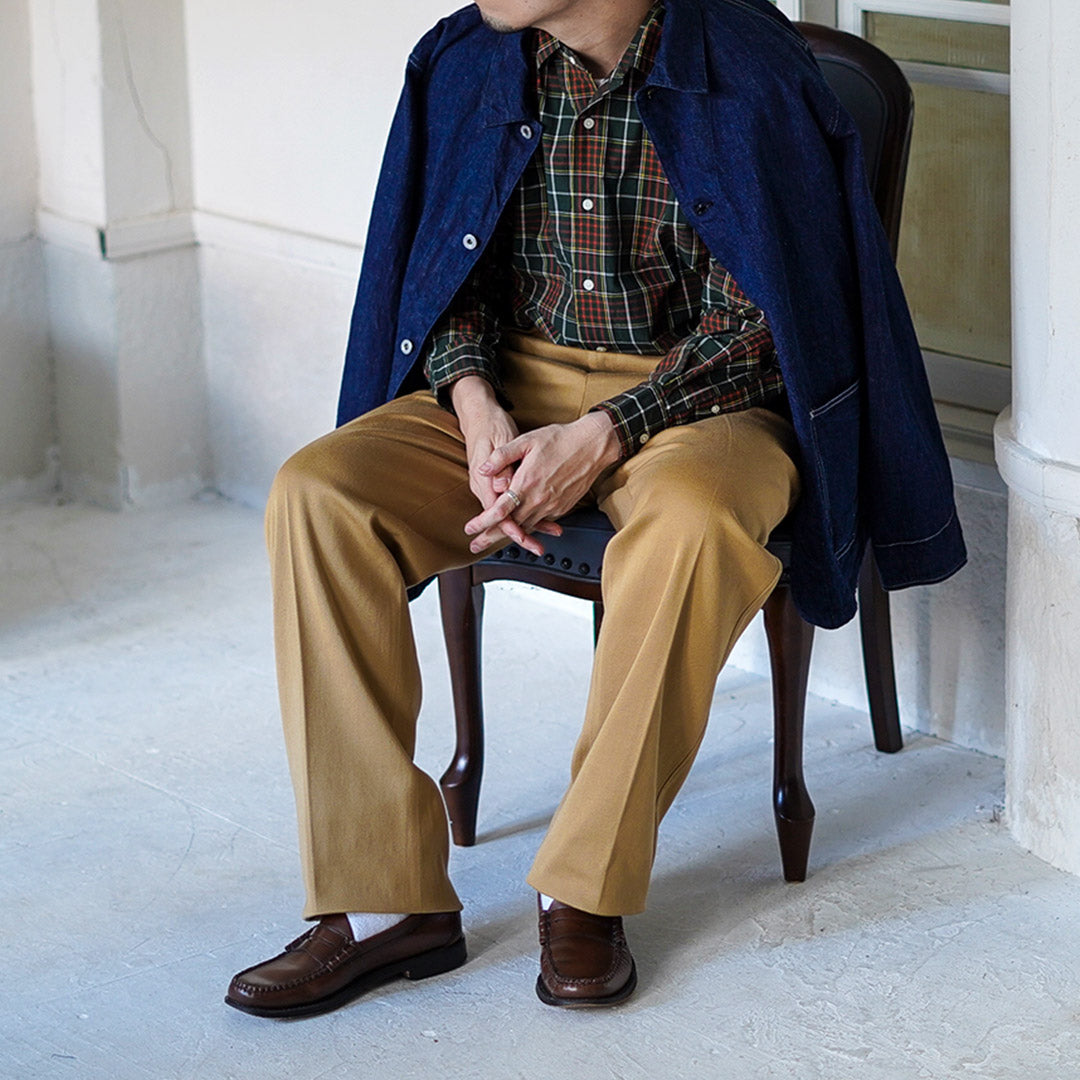 BARNSTORMER / FOB Collaboration Pleated Wide Dobby Chino Pants